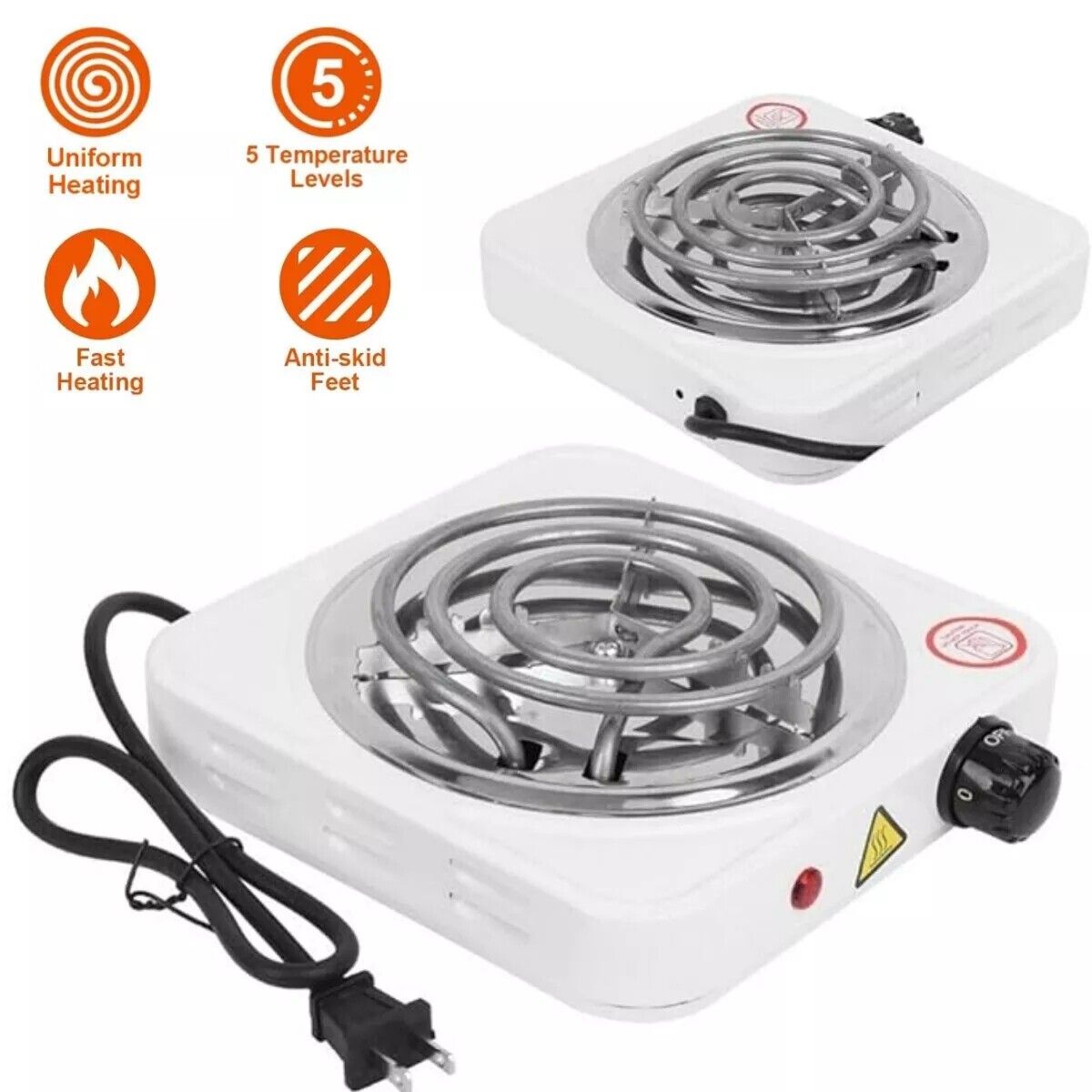 Electric Stove For Cooking, Hot Plate Heat Up